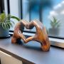 Heartfelt Love Sculpture - Exquisite Handcrafted Resin Figurine with Intricate Details - Perfect Decorative Accent for Home, Office, Shelf, Tabletop, Mother's Day, New Year, Easter Party, Holiday Gift, and Romantic Occasions