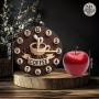 [Timeless Wood Disc Wall Clock] Room Decor 1pc 3D Coffee Cup Design Silent Wall Clock, Fiberboard Round Timeless Wood Disc, Stylish Kitchen Decor for Coffee Lovers, Relaxing Mornings, AA Battery Operated (Not Included)