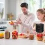 Mason Jar Vacuum Sealer Kit - 16 Jar Lids Included, for Wide-Mouth & Regular-Mouth Mason Jars, Food Saver Vacuum Canning Sealer Machine for Home Preservation