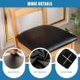 4/6pcs 100% Waterproof PU Fabric Dining Chair Slipcovers - Removable Upholstered Chair Cushion Cover for Dining Room, Hotel, Kitchen, And Home Decor, Easter Home Decor
