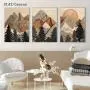 3pcs Wooden Mountain Landscape Canvas Prints - Waterproof Forest Art Wall Decor for Home, Office, and Dormitory, Pine Wood Frame, Indoor/Outdoor Use, Mountain Wall Ar