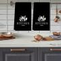 Soft & Absorbent 2pcs Microfiber Kitchen Towels - Spoon & Fork Design, Perfect for Drying Dishes & Hands - Ideal for Holiday Decor & Everyday Use