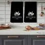 Soft & Absorbent 2pcs Microfiber Kitchen Towels - Spoon & Fork Design, Perfect for Drying Dishes & Hands - Ideal for Holiday Decor & Everyday Use