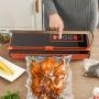 AGASHE Automatic Vacuum Sealer Machine - Home Kitchen Food Preservation, 12.6" Wide Bags, Dry & Wet Modes, with Roll Chute and Cutting Knife