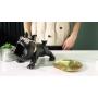 1 Black French Bulldog Storage Decor, Large Mouth Statue Art Crafts Creative Dog, Home Living Room Office Study Decoration, Room Desktop Display Entrance Decoration, Winter Christmas New Year Decoration, Handmade Home Decoration Style Doll Ornament