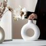 Stylish Round Hollowed-Out Plastic Vase - Perfect for Home & Living Room Decor, Ideal for Filling with Fine Sand