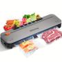 [Fully Automatic Vacuum Sealer] 5-in-1 Fully Automatic Vacuum Sealer Machine - 75KPa Food Vacuum Saver with Starter Kits, 15 Bags, Cutter, Easy Clean, Compact