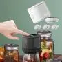 1pc Automatic Vacuum Sealer, Electric Mason Jar Vacuum Sealer, Automatic Vacuum Pump, One-key Operation, Leak-proof Seal, Suitable for Ordinary Wide-mouth Can Containers, Portable Food Preserver, for Freeze-dried Food Storage, Kitchen Tool.