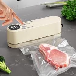 [Automatic Food Sealer] 1pc Automatic Food Sealer - Multi-Functional, Portable Wireless Vacuum Sealer - Compact & Easy-to-Use Design, Long-Term Food Preservation, External Suction & Inflation, Ideal for Kitchen & Outdoor Picnics