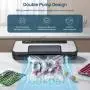 80Kpa Vacuum Sealer Machine Set, Double Pump, Dry/Moist, Pulse Mode, 12MM Widened Heating Strip, Handle Locked Design, LED Indicator Light & Cutter