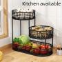 1pc Multi-Tier Metal Elegant Fruit Basket - Luxury Design for Living Room & Coffee Table, Versatile Snack and Fruit Holder