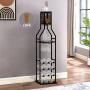 1pc 11 Bottle Wine Bakers Rack, 5 Tier Freestanding Wine Rack With Hanging Wine Glass Holder And Storage Shelves, Wine Storage Home Bar For Liquor And Wine Storagefor Kitchen, Dining Room, Valentine Home Decor Gifts, Utility Racks