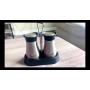 4 Oz Black Salt And Pepper Shakers Set With Holder, Refillable Design For Restaurant, Wedding, Housewarming Gifts, Kitchen Accessories And Decor