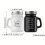 2pcs Vintage Glass 4.4OZ Farmhouse Salt And Pepper Shaker Set With Handle And Stainless Steel Lid