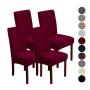 4/6pcs Waterproof Chair Covers for Dining Room, Stretch Jacquard Dining Chair Slipcovers Removable Washable Chair Protector for Kitchen, Hotel, Restaurant
