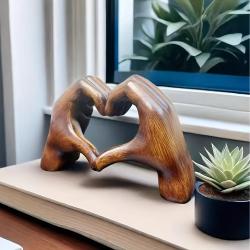 Heartfelt Love Sculpture - Exquisite Handcrafted Resin Figurine with Intricate Details - Perfect Decorative Accent for Home, Office, Shelf, Tabletop, Mother's Day, New Year, Easter Party, Holiday Gift, and Romantic Occasions