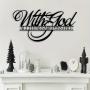 [Christian Metal Sign] 1pc Metal Wall Signs, Anything Is Possible With God - Scripture Signs, Christian Words, Farmhouse Decoration