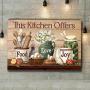 Wooden Framed Canvas Print Rustic Farmhouse Kitchen Wall Art - Animal Design for Living Room & Dining Decor - Perfect for Room Decor