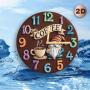 [Whimsical Gnome Coffee Clock] Whimsical 1pc Gnome Coffee Time Fiberboard Silent Round Wall Clock - Cozy Decor for Morning Coffee Breaks & Family Gatherings - AA Battery Operated (Not Included)