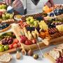 Bamboo Cheese Board Set – Extra-Large Cheese and Meat board and Knife Set – Best Breakfast Charcuterie Wooden Board Set for Holiday Gift, Housewarming Gifts, Wedding Gift – Housewares Goods