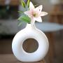 Stylish Round Hollowed-Out Plastic Vase - Perfect for Home & Living Room Decor, Ideal for Filling with Fine Sand