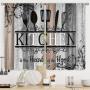 2pcs Bohemian Kitchen Curtains - Blackout Privacy Protection for Windows, Abstract Design with 