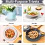 One set of 4pcs 7-inch heat-resistant mats | durable kitchen hot pads and pot pads | protect countertops and table mats | basic home and farmhouse decoration