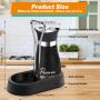 4 Oz Black Salt And Pepper Shakers Set With Holder, Refillable Design For Restaurant, Wedding, Housewarming Gifts, Kitchen Accessories And Decor