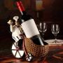 Chic Chef-Themed Bicycle Wine Rack - Resin Art & Craft for Home Bar and Kitchen Decor, Perfect for Room Decor
