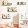 4er Floating Shelves – Wandregale – Dekoratives Kunststoff Regal für Wohnzimmer, Schlafzimmer, Badezimmer, Küche, Home Office, Waschküche, Weihnachten, Halloween – In 4 Farben erhältlich