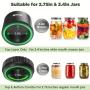 10 Flat Lids, 6 Covers - IPOW Rechargeable Mason Jar Vacuum Sealer Kit for Wide-Mouth & Regular-Mouth Jars with Great Seal