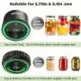 10 Flat Lids, 6 Covers - IPOW Rechargeable Mason Jar Vacuum Sealer Kit for Wide-Mouth & Regular-Mouth Jars with Great Seal