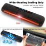 [One-Touch Food Vacuum Sealer] Automatic One-Touch Food Vacuum Sealer Machine - Dry/Moist Modes, Vacuum Hose, Cutter, 10 Vacuum Bags - Without Battery