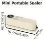 1pc Multi-functional Automatic Food Sealer, Portable Wireless Vacuum Sealer With Snack Bag Sealing, External Suction & Inflation, Long-Term Food Preservation, Compact & Easy-to-Use Design, Ideal For Kitchen & Outdoor Picnics, Without Battery