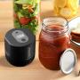 Electric Mason Jar Vacuum Sealer, Compatible with Wide and Regular Mouth Mason Jars, Used for Storing Dry Goods, including 5 Wide Mouth and 5 Regular Mouth Mason Jar Lids - Black
