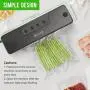 [Machine à sceller sous vide automatique] 15 pièces - Machine de scellage sous vide compacte pour stockage de denrées alimentaires sèches et humides - 1 sac bonus de conservation fraîche.