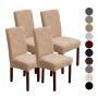 4/6pcs Waterproof Chair Covers for Dining Room, Stretch Jacquard Dining Chair Slipcovers Removable Washable Chair Protector for Kitchen, Hotel, Restaurant