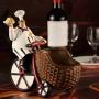 Chic Chef-Themed Bicycle Wine Rack - Resin Art & Craft for Home Bar and Kitchen Decor, Perfect for Room Decor