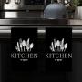 Soft & Absorbent 2pcs Microfiber Kitchen Towels - Spoon & Fork Design, Perfect for Drying Dishes & Hands - Ideal for Holiday Decor & Everyday Use