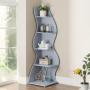 Corner Shelf, Utility Racks Modern 5 - Layer Corner Bookshelf, Fashionable Small Corner Bookshelf Storage Shelf And Plant Stand With Unique Shape, Suitable For Living Rooms And Home Offices (green, 1pc), Standing Shelf