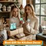 [Turquoise Salt Shakers] Turquoise 4oz Teal Salt And Pepper Shakers Set with Holder, Refillable Design, Farmhouse Gadgets Table Housewarming Gift Christmas Decor And Accessories Kitchen Decor