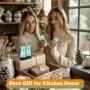 [Turquoise Salt Shakers] Turquoise 4oz Teal Salt And Pepper Shakers Set with Holder, Refillable Design, Farmhouse Gadgets Table Housewarming Gift Christmas Decor And Accessories Kitchen Decor