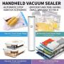 Handheld Vacuum Sealer Machine Portable USB Type-C Charging Cordless 2-in-1 Automatic Food Vacuum Saver Sealer And Vacuum Sealer Bags With Sealing Bags For Food Storage And Preservation
