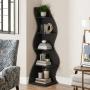Corner Shelf, Utility Racks Modern 5 - Layer Corner Bookshelf, Fashionable Small Corner Bookshelf Storage Shelf And Plant Stand With Unique Shape, Suitable For Living Rooms And Home Offices (green, 1pc), Standing Shelf