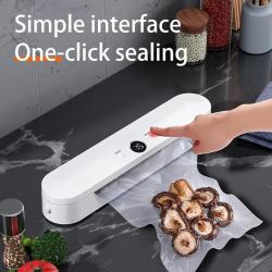 1pc Portable Automatic Vacuum Sealing Machine, 110-130V, American Standard Plug, Food Packaging Machine, Suitable for Automatic Sealing Of Dry And Humid Food, Snacks, Food Sealing Small Freshness Preservation Machine, Ideal Kitchen Organizer And Gift