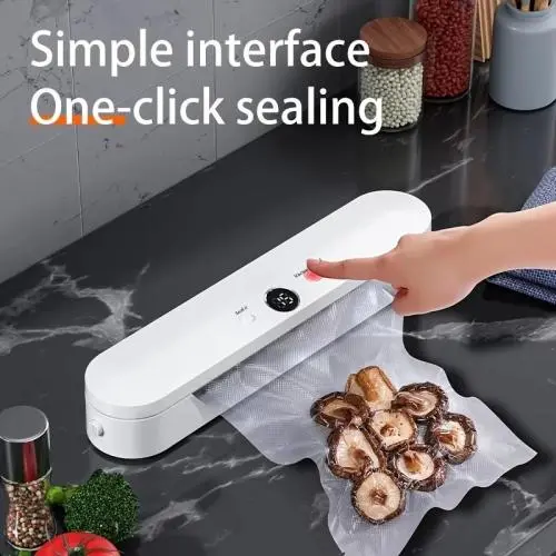 1pc Portable Automatic Vacuum Sealing Machine, 110-130V, American Standard Plug, Food Packaging Machine, Suitable for Automatic Sealing Of Dry And Humid Food, Snacks, Food Sealing Small Freshness Preservation Machine, Ideal Kitchen Organizer And Gift