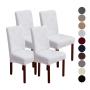 4/6pcs Waterproof Chair Covers for Dining Room, Stretch Jacquard Dining Chair Slipcovers Removable Washable Chair Protector for Kitchen, Hotel, Restaurant