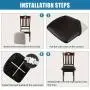 4/6 Stück wasserdichte PU-Stoff-Couchtuch für Dining Chairs – Abnehmbare gepolsterte Sitzkissenhülle für Esszimmer, Hotel, Küche und Wohnraum Dekoration, Oster Dekoration