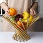 1pc Large Golden Stainless Steel Fruit Basket – Modern European Style Living Room Decor, Creative Metal Wire Design for Fruits, Flowers, or Home Accessories
