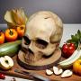 [Skull Knife Block Decor] 15cm/5.9in Resin Skull Knife Block - Indoor/Outdoor Use, No Electricity Required - Perfect for Home or Office Decor